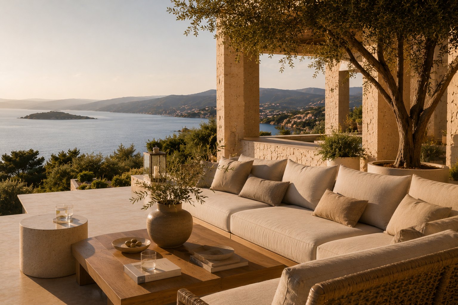 Porto Heli terrace and sea view