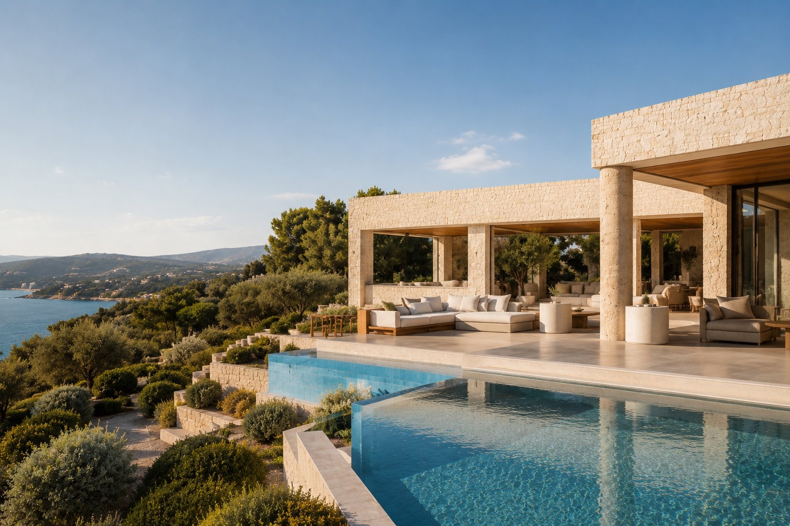 Greek coastal villa site