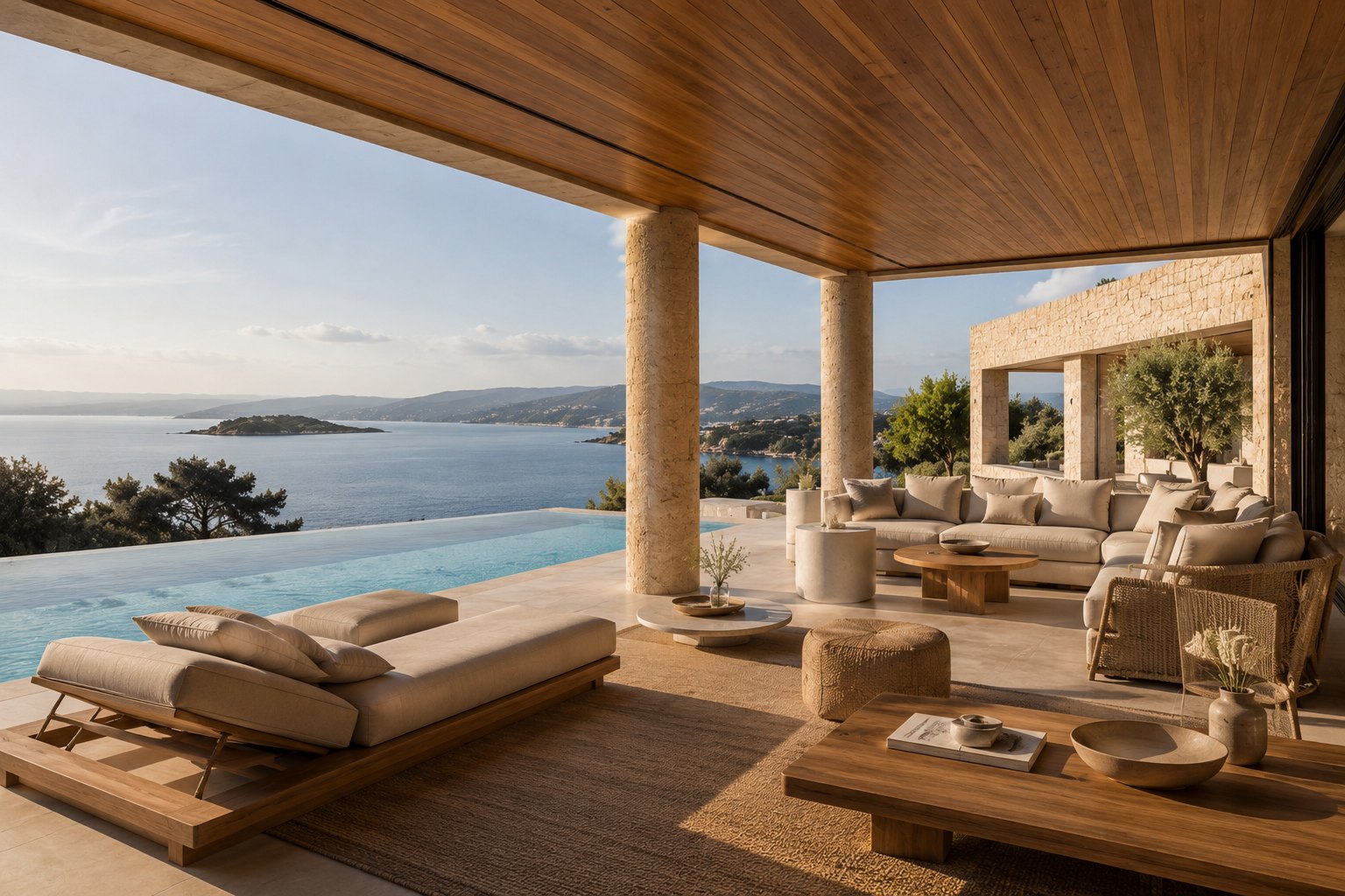 Luxury villa with pool in Greece