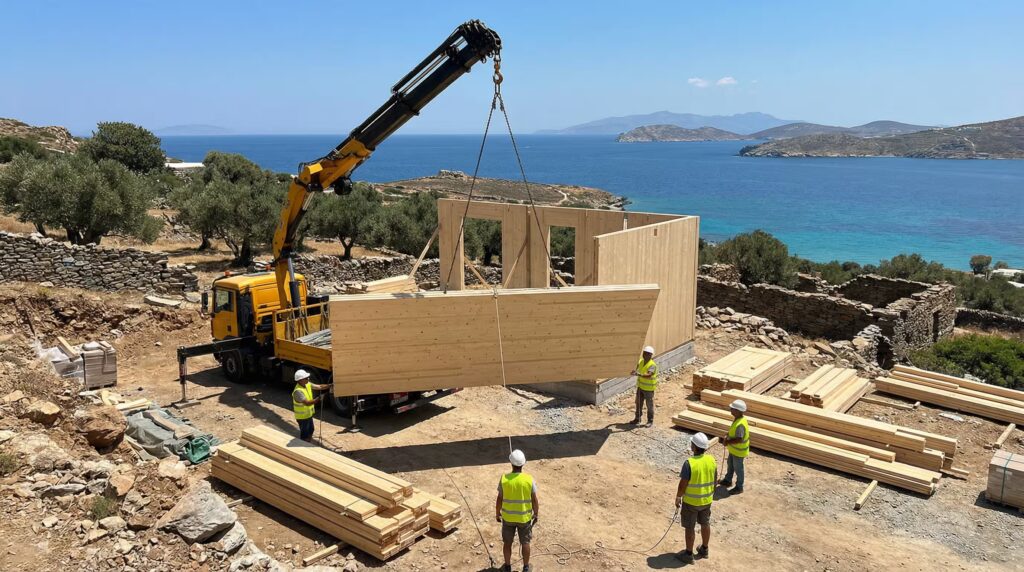 CLT vs Concrete in Greece: Why Timber Wins in the Mediterranean Climate